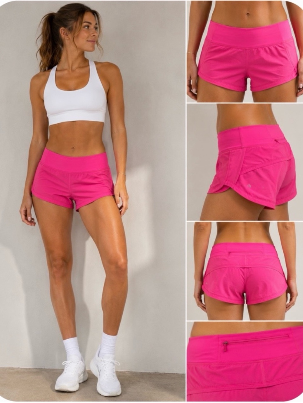 lululemon athletica Hot Pink Athletic Running Shorts